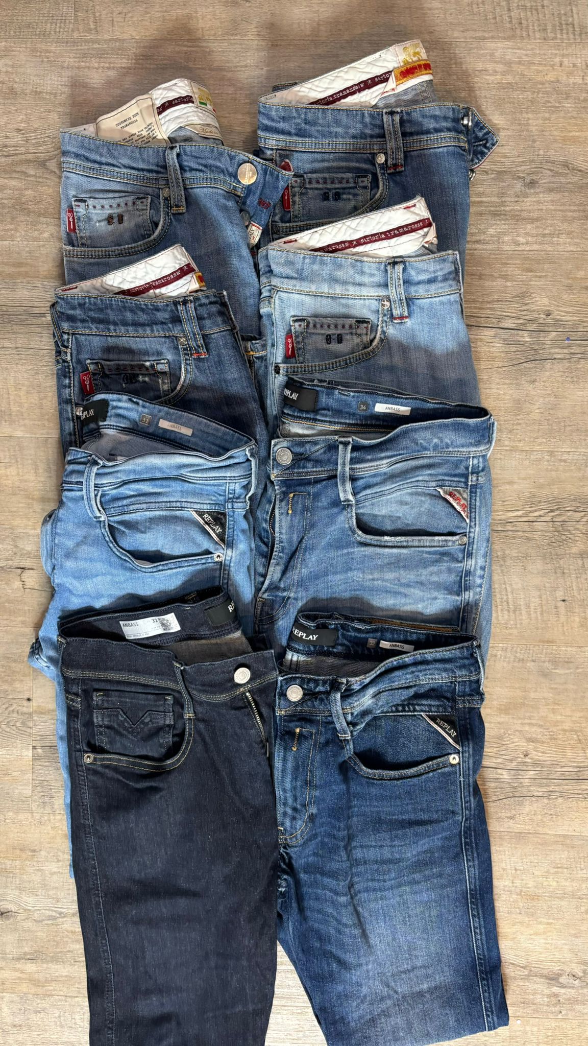 Replay Anbass & Tramarossa Jeans Bulk x8