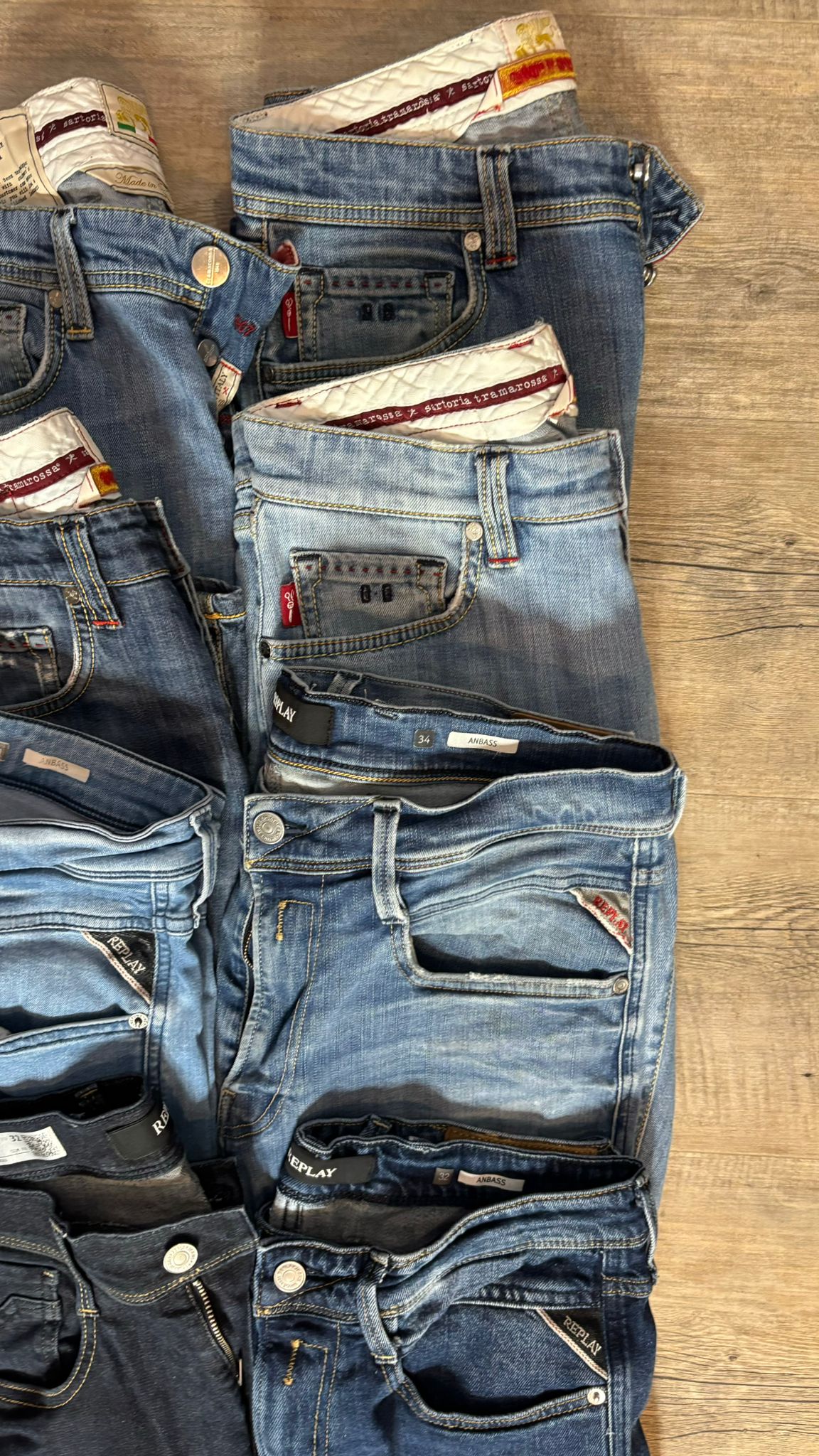 Replay Anbass & Tramarossa Jeans Bulk x8