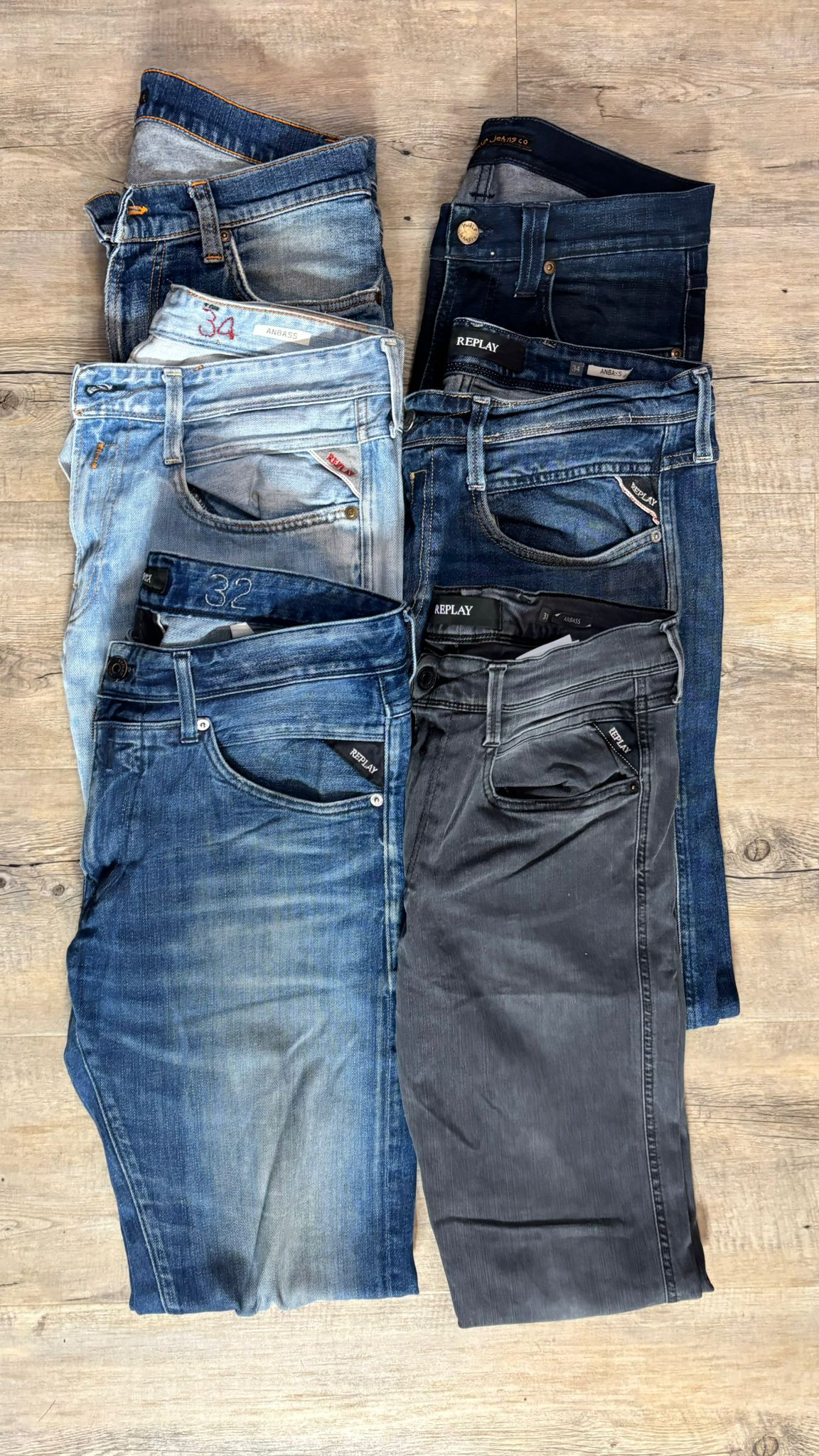 Replay Anbass & Nudie Jeans Bulk x6