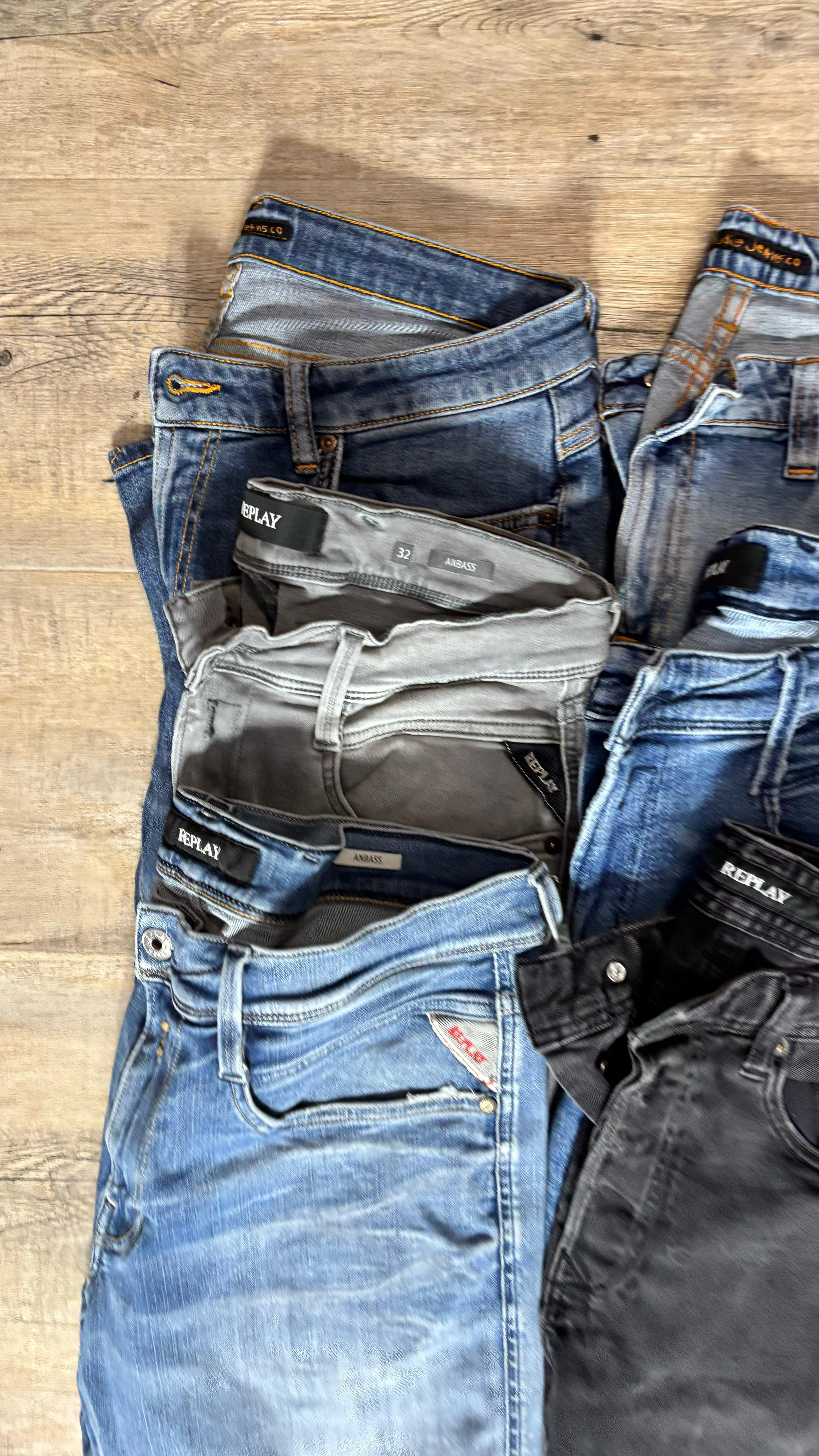 Replay Anbass & Nudie Jeans Bulk x6