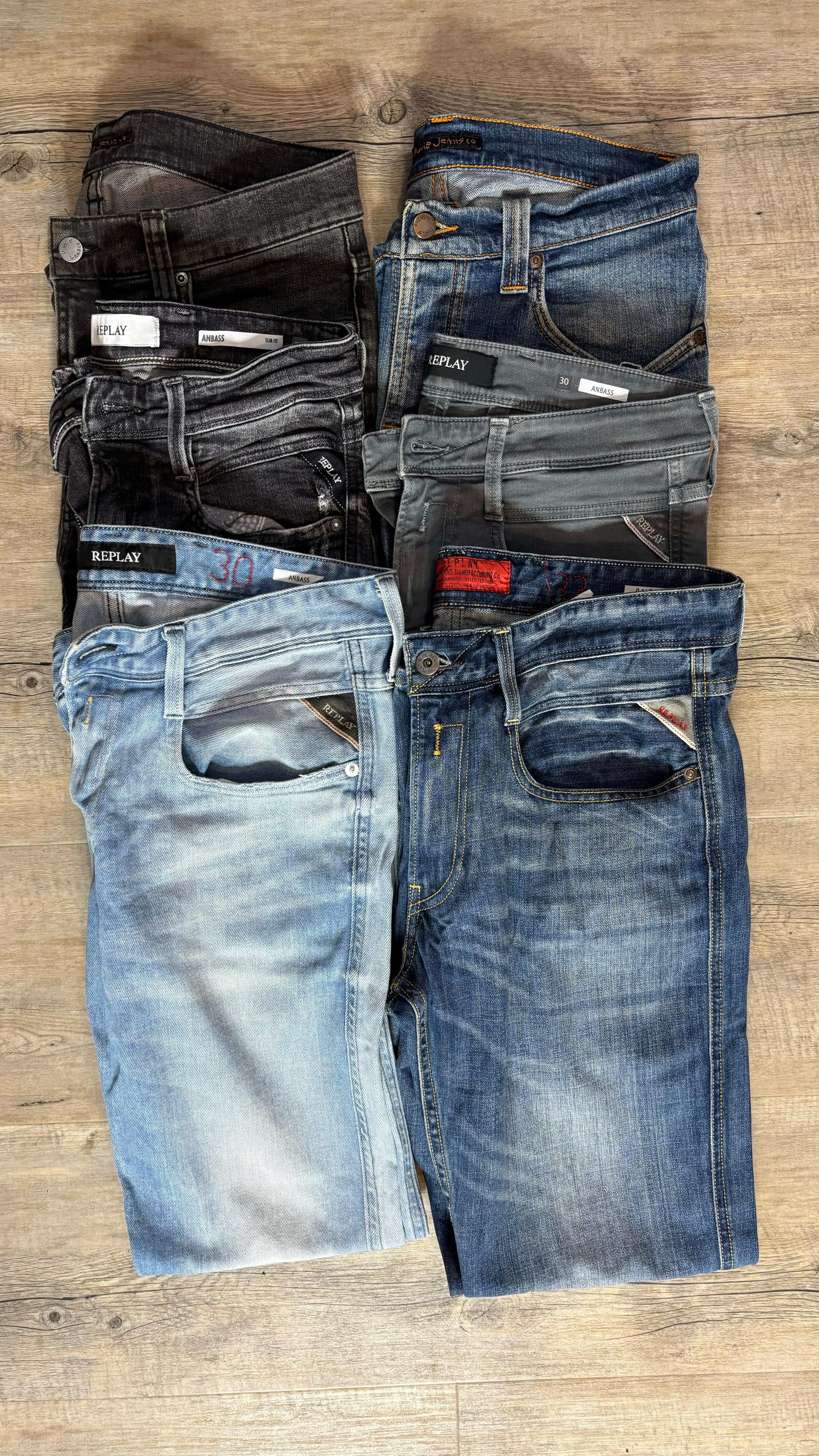 Replay Anbass & Nudie Jeans Bulk x6