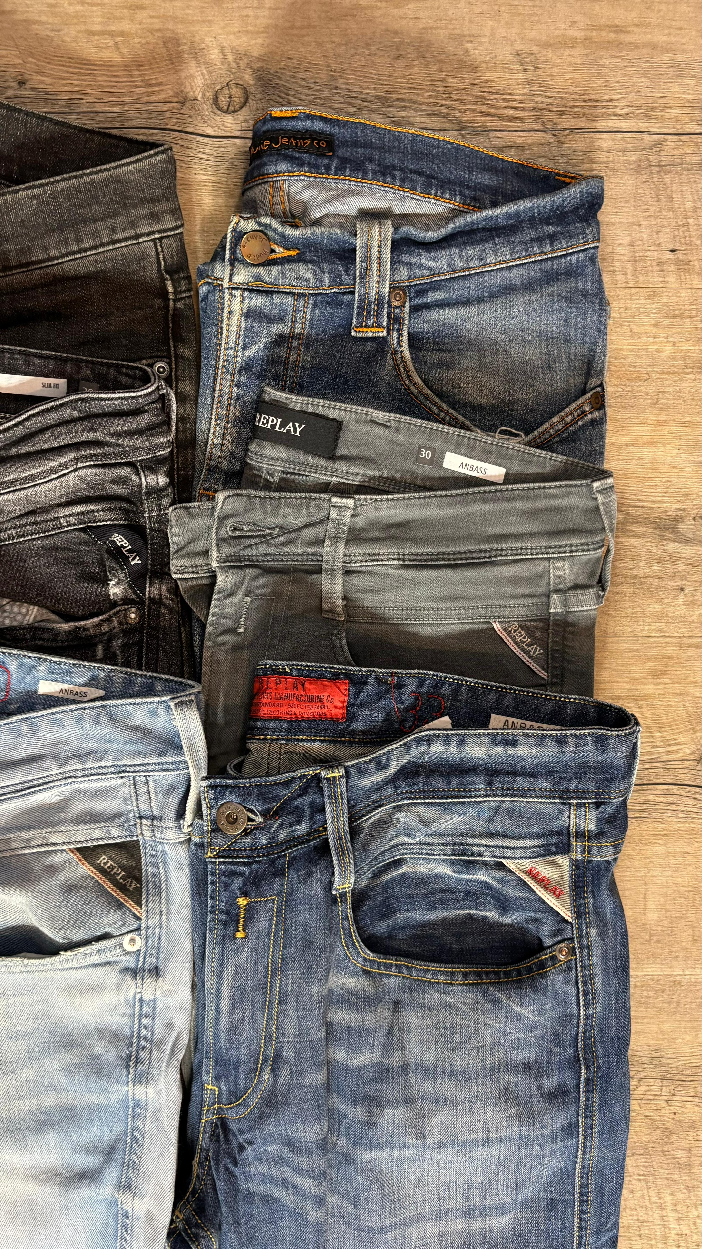 Replay Anbass & Nudie Jeans Bulk x6