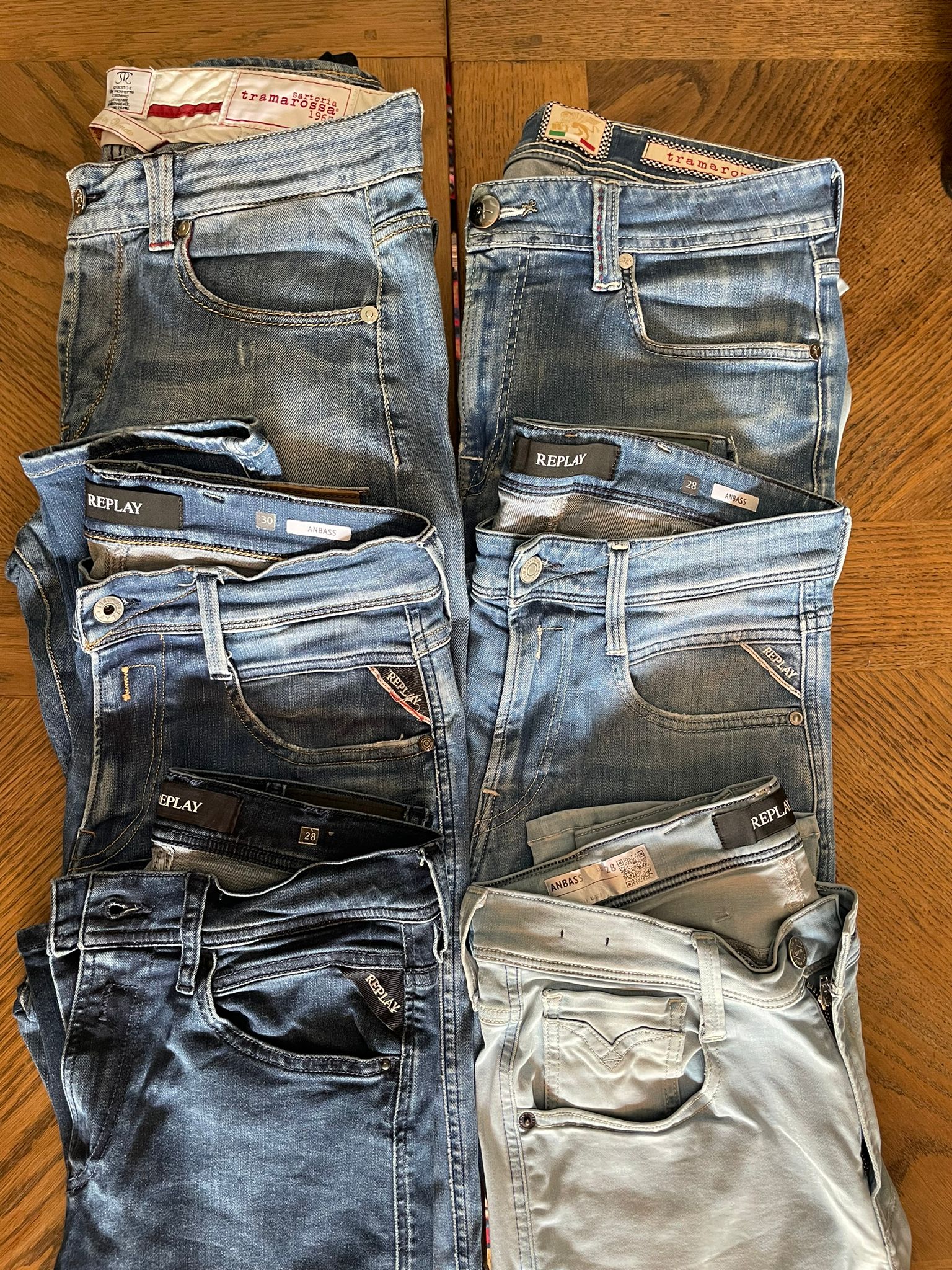 Replay Anbass and Tramarossa Jeans Bulk x6
