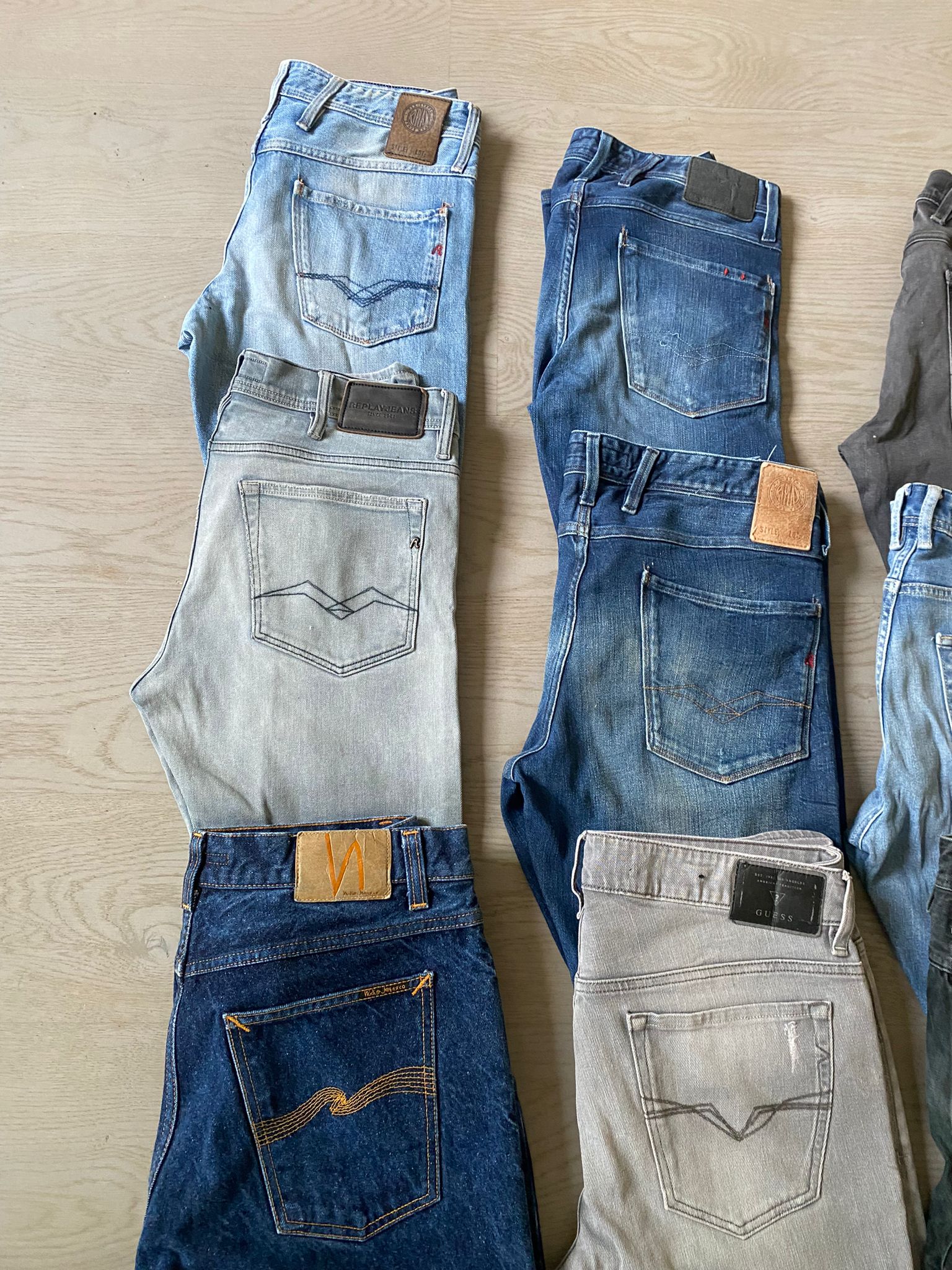 Replay Anbass & Nudie & Guess Jeans bulk x9