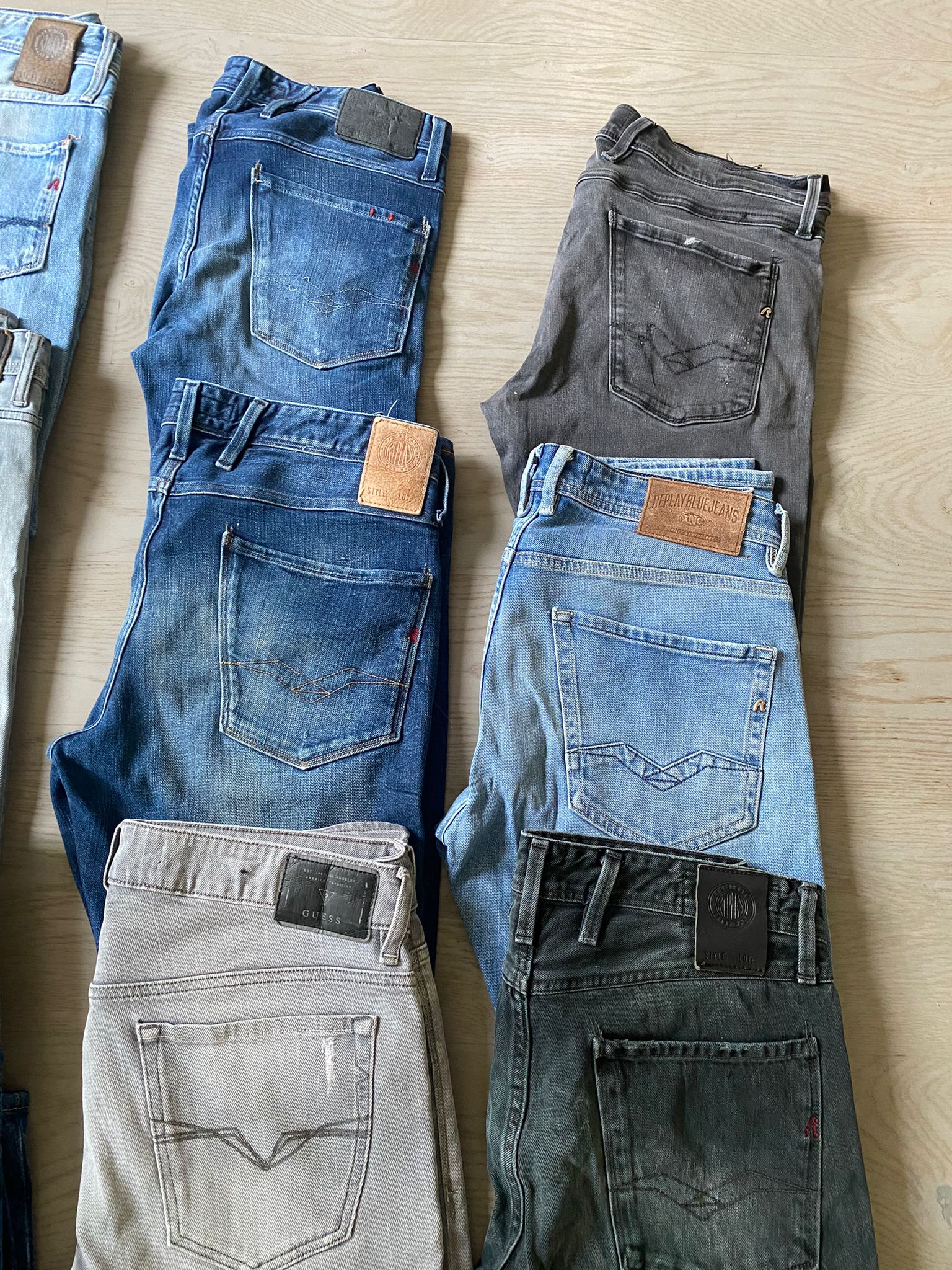 Replay Anbass & Nudie & Guess Jeans bulk x9