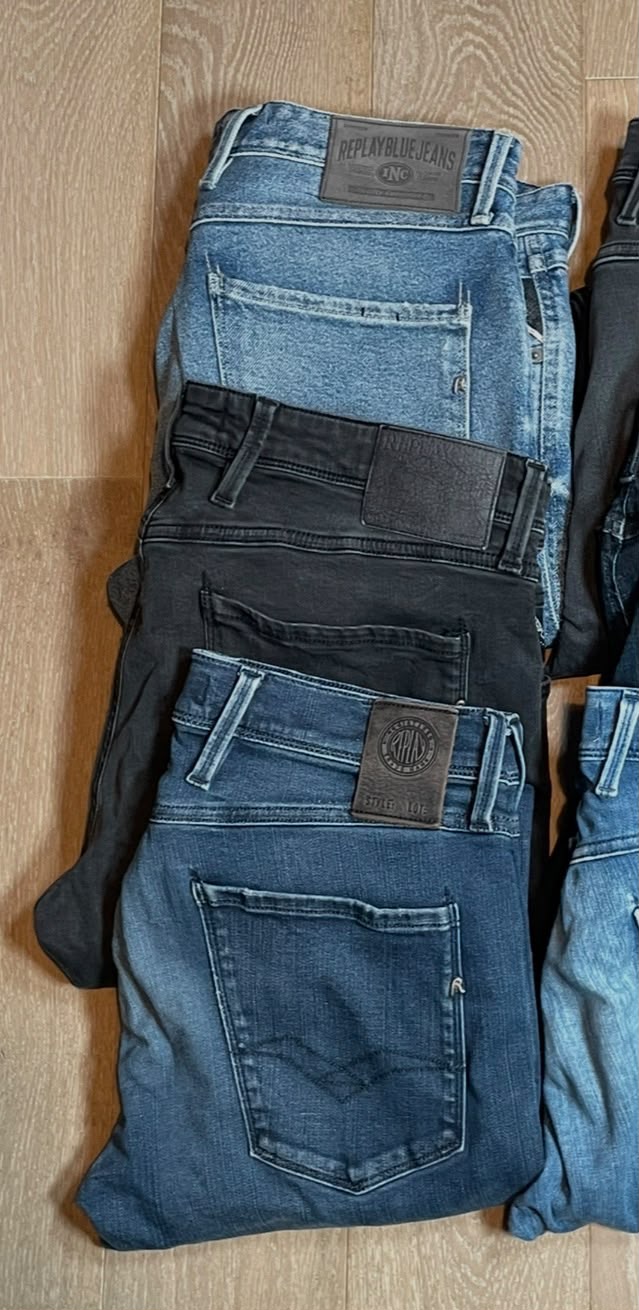 6x Replay Anbass Jeans Size Range W29 - W31