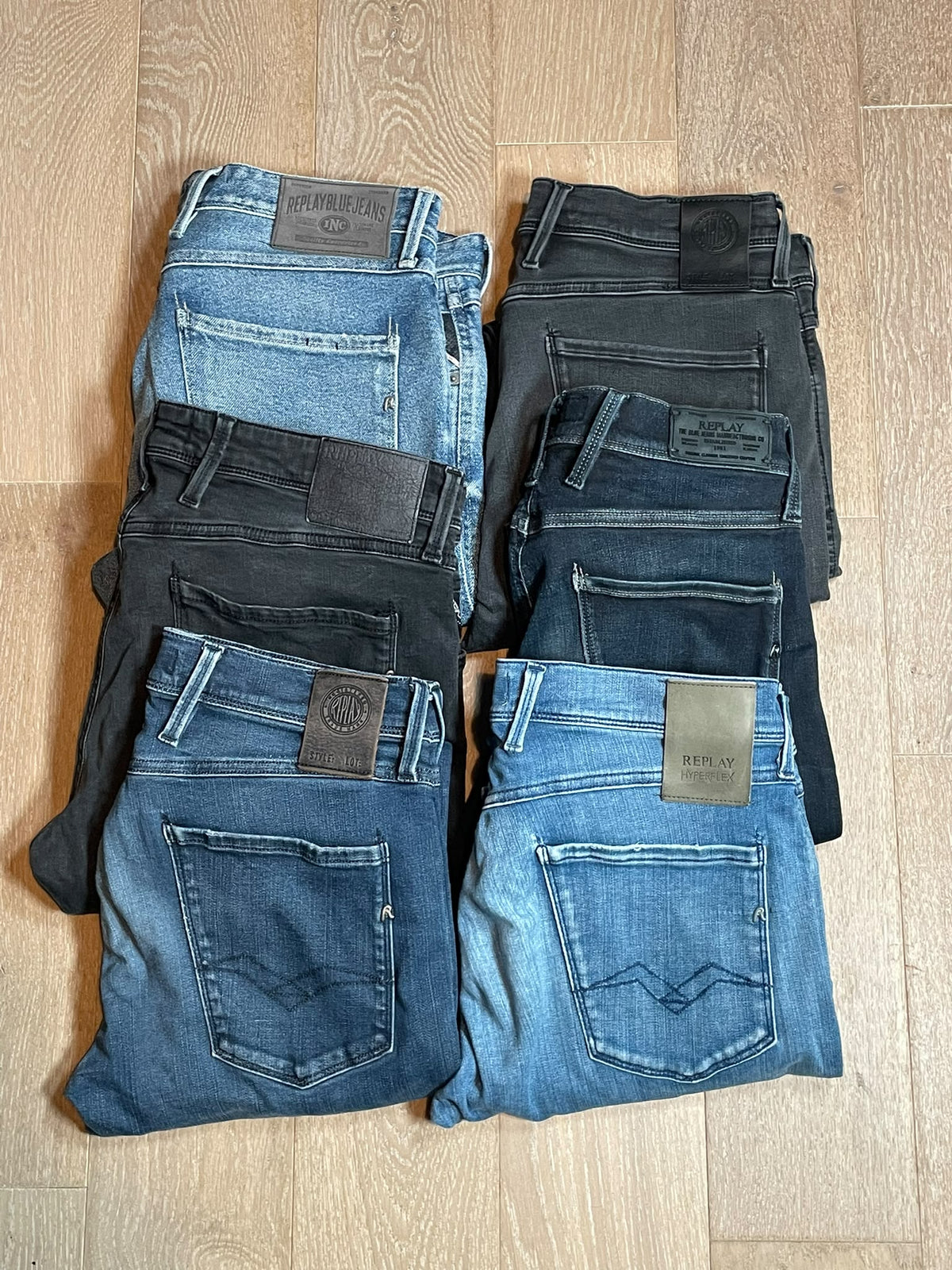 6x Replay Anbass Jeans Size Range W29 - W31