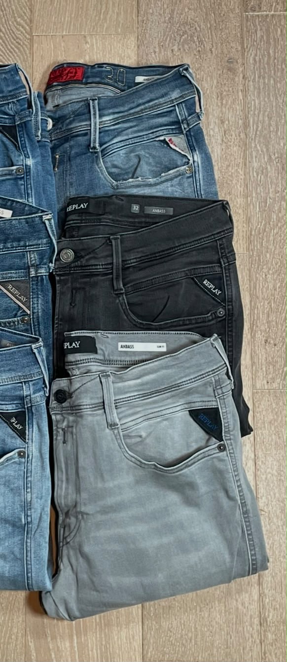 6x Replay Anbass Jeans Size Range W29 - W31