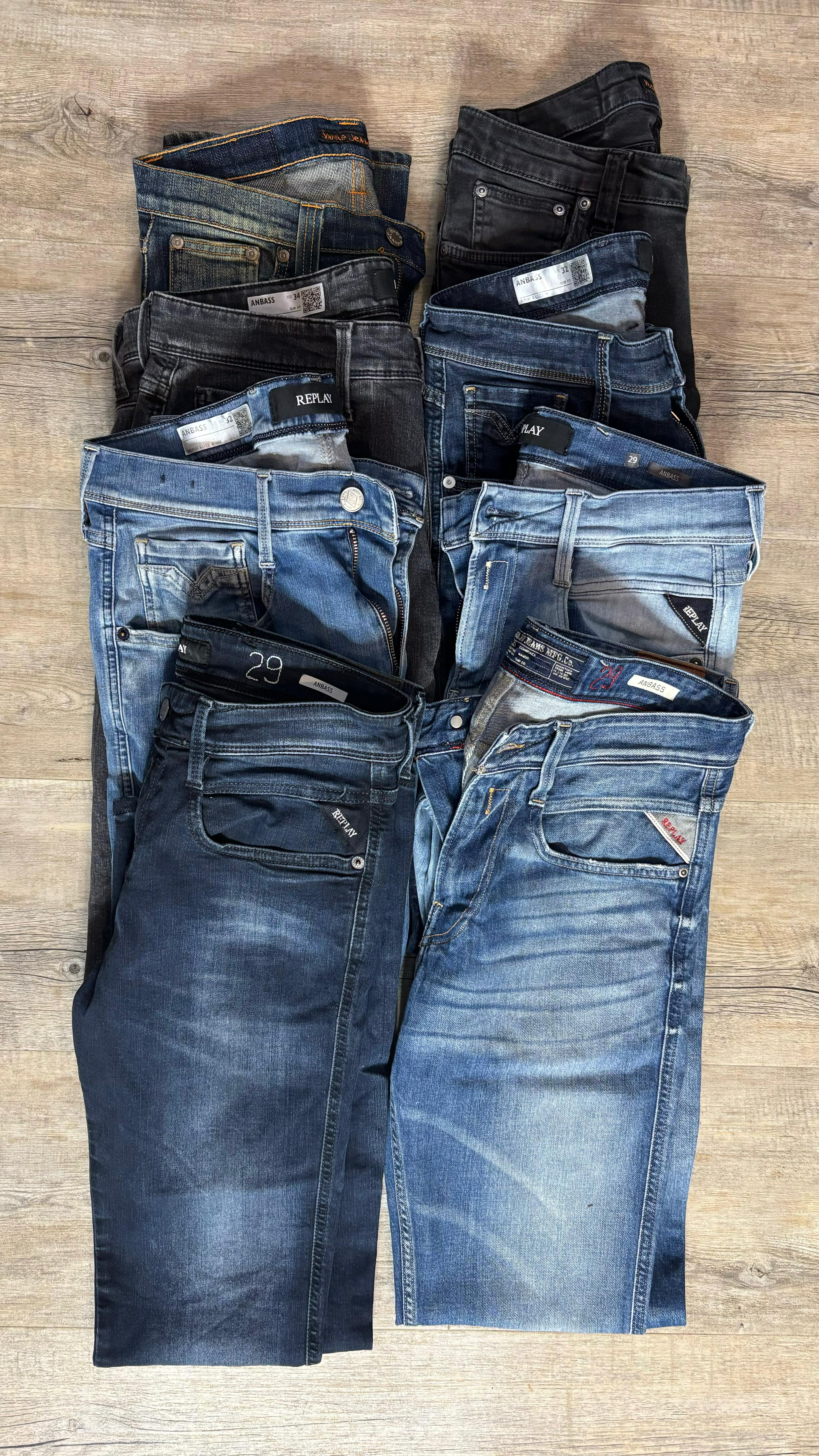 Replay Anbass & Nudie Jeans Bulk x8