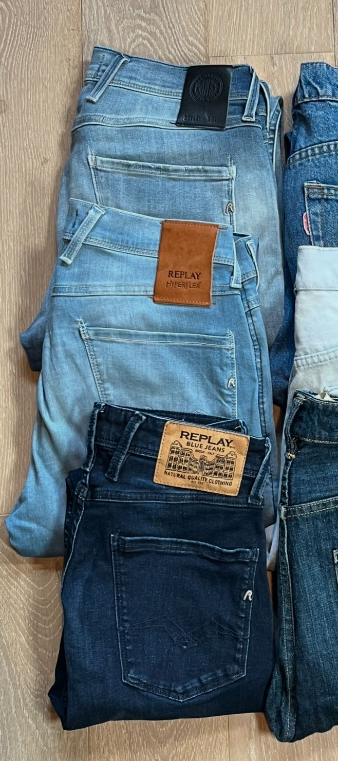 Replay Anbass, Valentino, Golden Goose Jeans Bulk x6