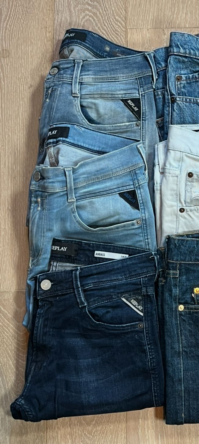 Replay Anbass, Valentino, Golden Goose Jeans Bulk x6