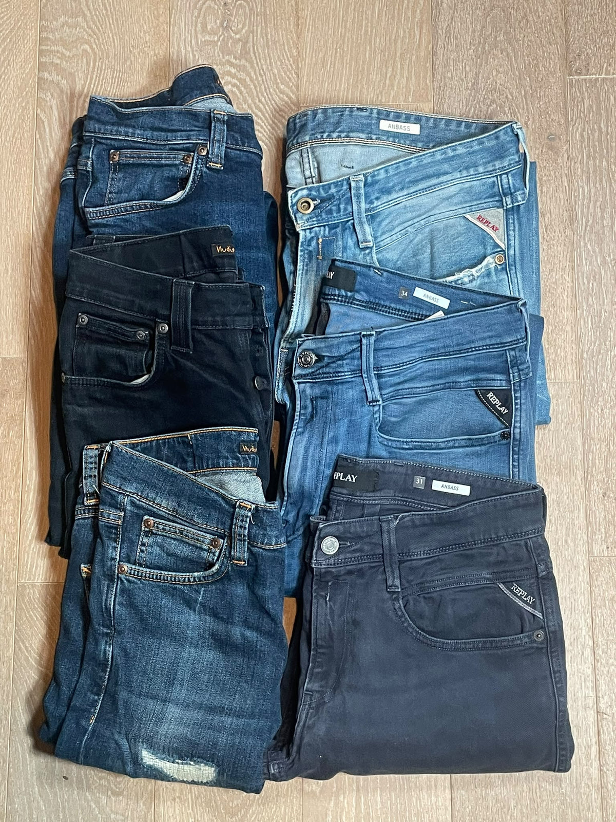 Replay Anbass & Nudie Jeans bulk x6